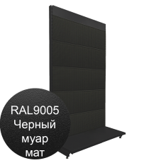 Стеллаж 2250х1250х500мм черный муар перфорированный 