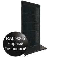 Стеллаж перфорированный черный 2250х1000х500мм пристенный 