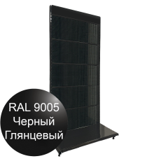Стеллаж перфорированный черный 2250х1000х500мм пристенный 