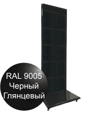  Пристенный стеллаж перфорированный черный 2250х665х500мм