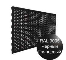 Cтенка стеллажа перфорированная 665х400мм цвет черный