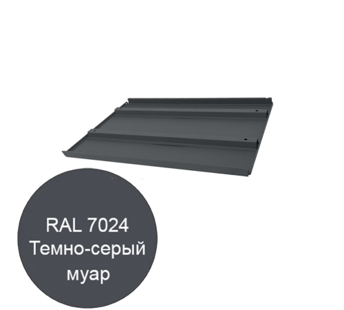 Полка 665х470мм для стеллажа ЭкоЛайн цвет темно-серый 7024 муар