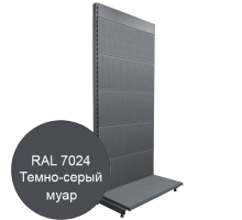 Стеллаж торговый серый 2250х1000х500мм пристенный 